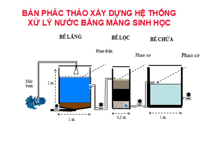 Chuyển giao công nghệ mô hình lọc nước sinh học tại xã Tam Hiệp, huyện Bình Đại, tỉnh Bến Tre