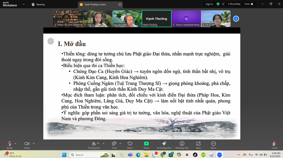 THƠ THIỀN TỪ GÓC ĐỘ SO SÁNH
